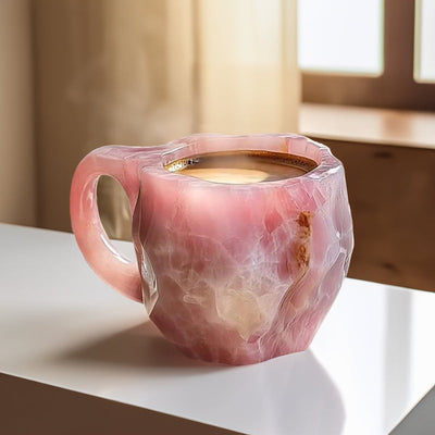 Healing & Spiritual Gifts: New Multi-Color Natural Mineral Crystal Mug. Colorful Crystal Christmas Mug for Coffee, Perfect for Festival. - Korvel