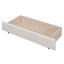 Full Size Upholstered Tufted Daybed with Two Drawers, Beige - Korvel