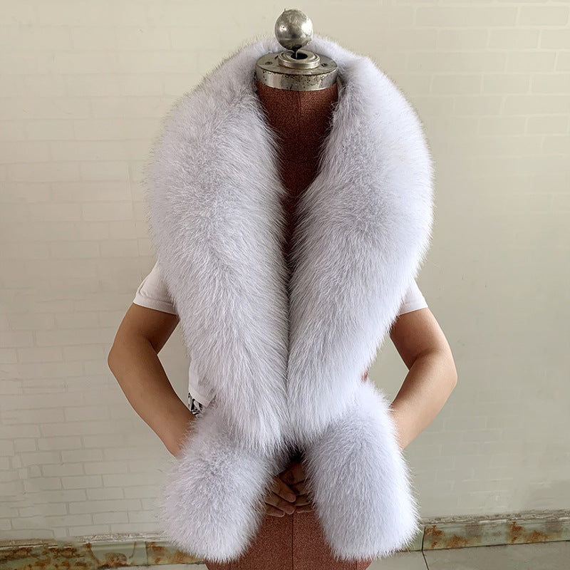 Elegant Real Fox Fur Horn Collar for Fashionable Accents