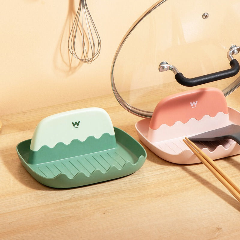 Bowl shovel holder household soup spoon mat chopsticks pot lid storage kitchen storage rack countertop rack - Korvel
