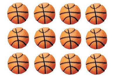 Basketball Sugar Shapes - Edible Decorations for Baking