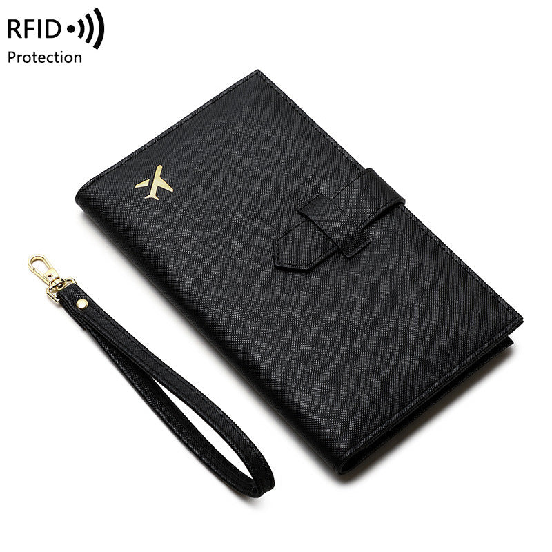 Porte-passeport portefeuille anti-magnétique RFID premium