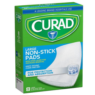 Tampons non adhésifs Curad Telfa - 3 x 4 pouces