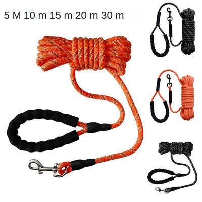 Extended Traction Rope 10m 20m 30m Recall Training Camping Backyard Dog Walking Rope Reflective Tracking Dog Leash - Korvel