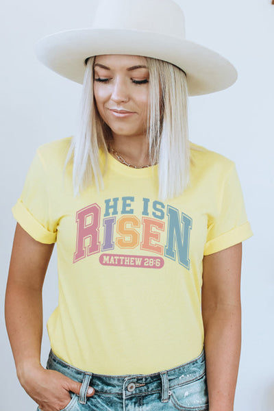 Camiseta Colorida He Is Risen 5133