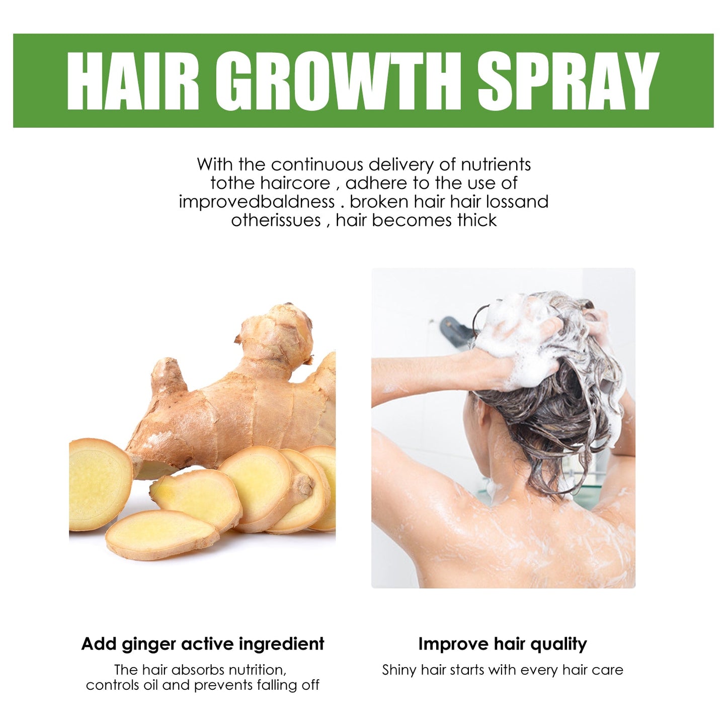Spray nourrissant pour les cheveux et l'hydratation du cuir chevelu