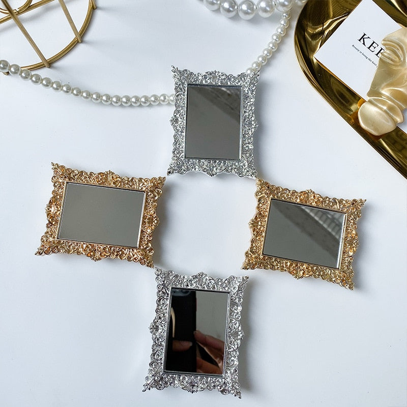 Ins Pattern Mirror Grip Tok Plating Mobile Phone Holder
