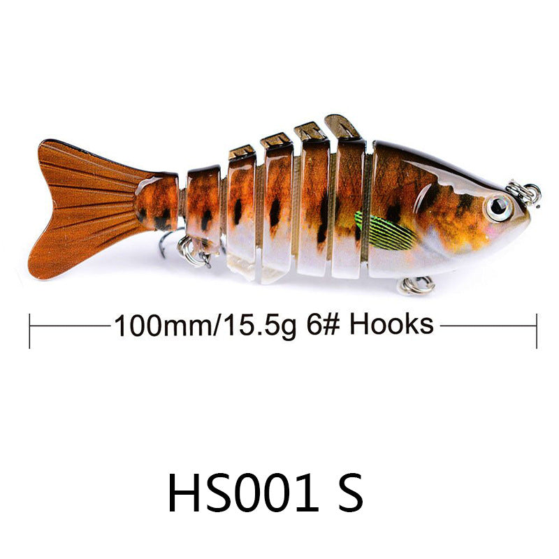 10cm Luya Bait Multi-Section Fish Plastic Hard Bait 15.5g Seven Sections Luya Bionic Bait Section Long Distance Cast Fake Bait Bait - Korvel
