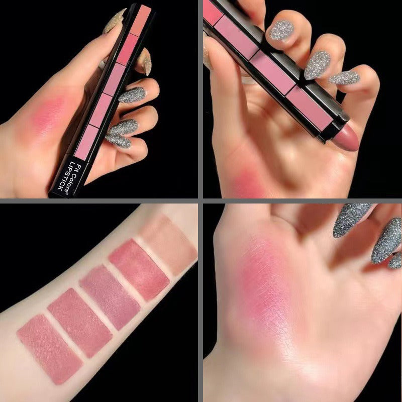 5 Colors Matte Velvet Lipstick Waterproof Sweatproof Lip Gloss Duration Colorfast Lipstick Non Stick Cup Lip Gloss Cosmetics - Korvel