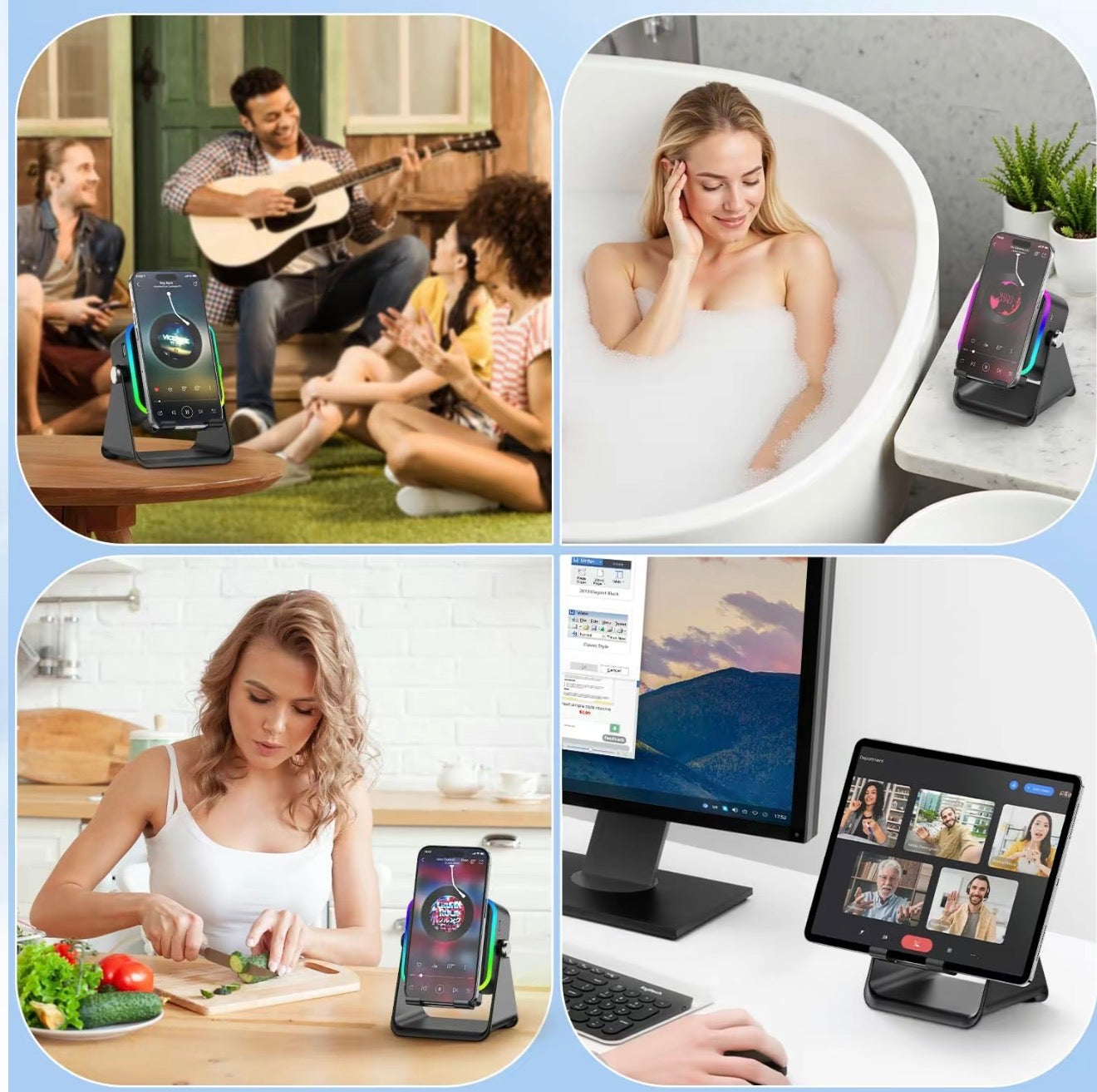 GlowAmp 5-in-1 Speaker Stand - Korvel