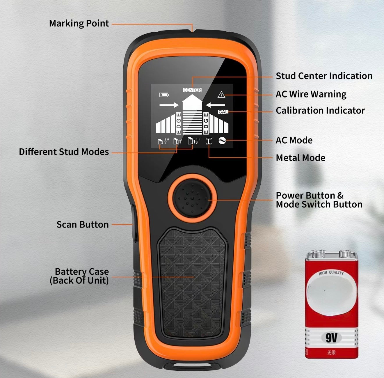SmartWall Stud Scanner - Precision Detection Tool