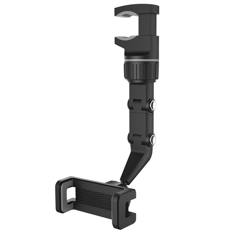 Car Phone Holder Multifunctional 360 Degree Rotatable Auto Rearview Mirror Seat Hanging Clip Bracket Cell Phone Holder for Car - Korvel