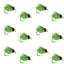 Pupa Caddis LaFontaine à Tête Perlée Vert Brillant - 1 Douzaine