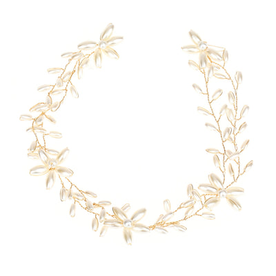 Handmade pearl twisted bead headwear wedding dress bride's hair accessories - Korvel