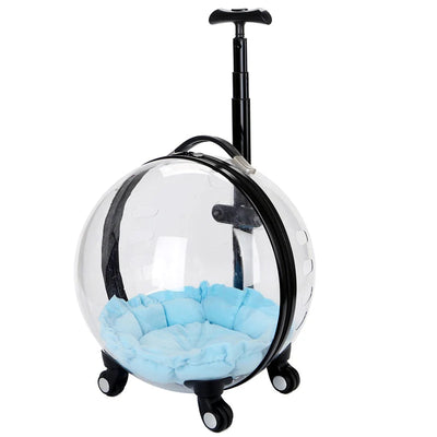 Premium Rolling Pet Travel Trolley - Stylish & Functional