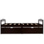 Espresso Twin Size Platform Bed with Two Drawers