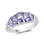 1.63 Carat Genuine Tanzanite Sterling Silver Engagement Ring