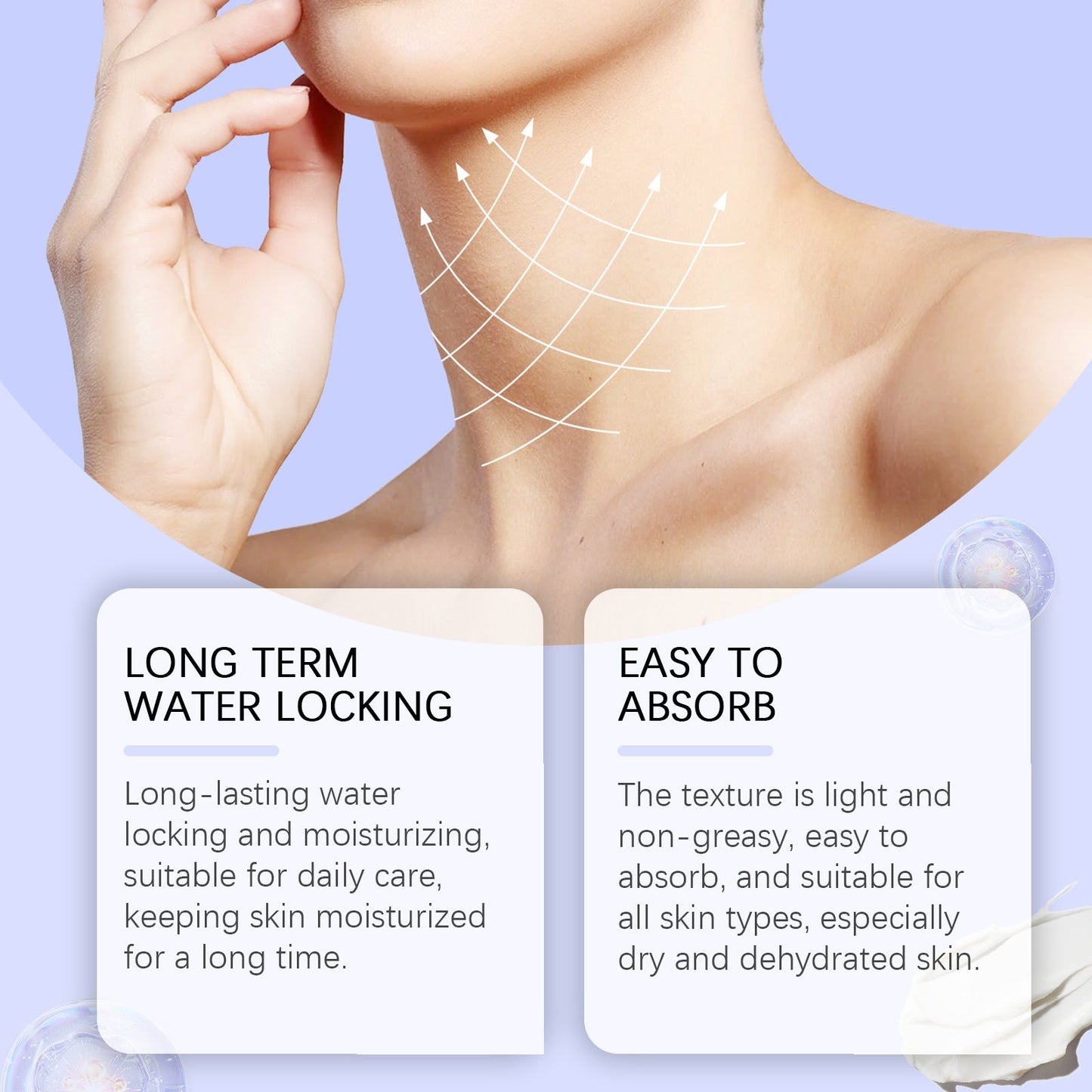 OUHOE Neck Cream - Hydrating, Moisturizing, and Refreshing Skin Care Lotion for Neck and Body - Korvel