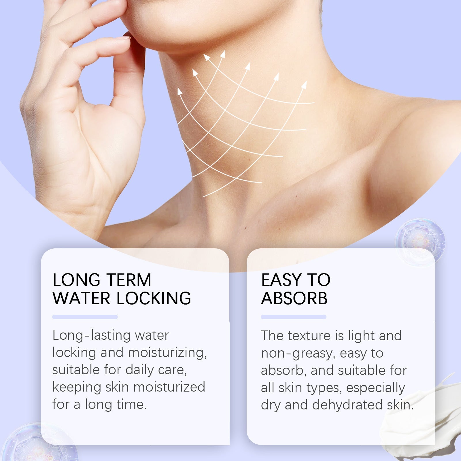 OUHOE Neck Cream - Hydrating, Moisturizing, and Refreshing Skin Care Lotion for Neck and Body - Korvel