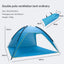 Quick-open beach tent, sun shelter, light shade for outdoor camping, 3-vented, spacious design - Korvel
