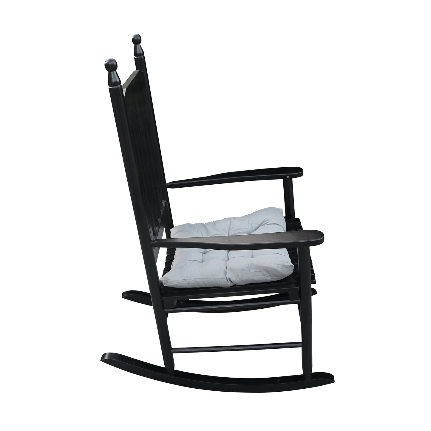 wooden porch rocker chair BLACK - Korvel