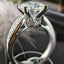 Korean version of light luxury fashion four claw flower bud simulation diamond ring engagement and proposal ring - Korvel