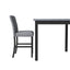 TOPMAX 5-piece cabinet dining table set, wooden square dining table and chairs, and 4 soft cushioned high back chairs in black - Korvel