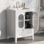 Meuble de salle de bain blanc de 24" avec lavabo et rangement