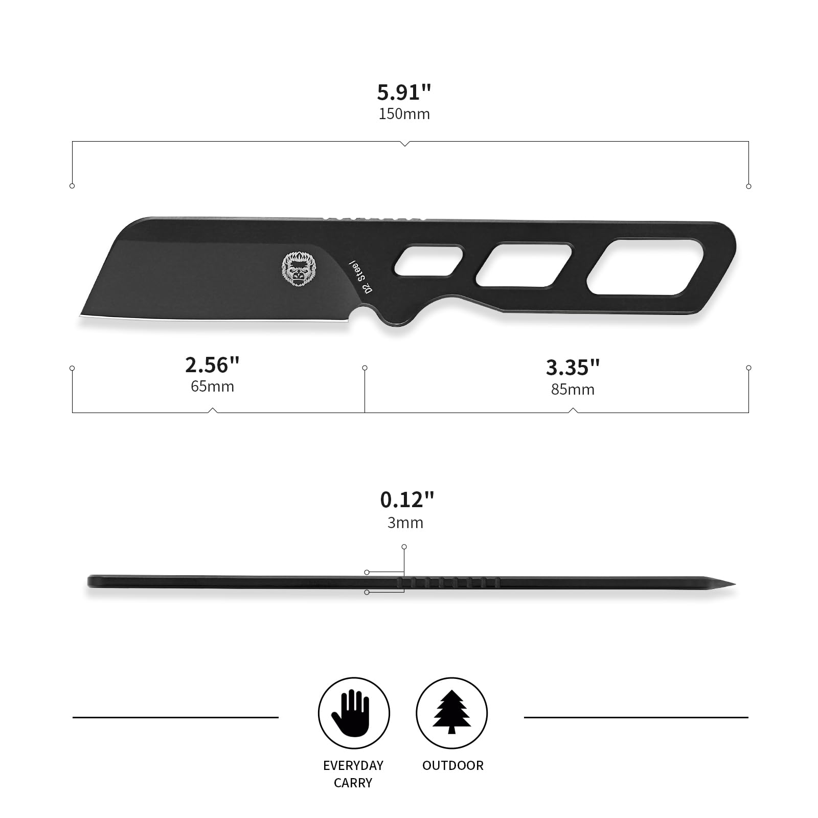 ULTIMATE SURVIVAL NECK KNIFE - "THE RAZOR BACK" - Korvel