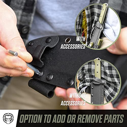 Bushwhacker D2 Steel Bushcraft Survival Knife Gift Set - Ultimate Outdoor Companion - Korvel
