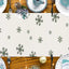 Reindeer Printed Linen Table Runner for Holiday Decor