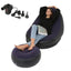 Inflatable Air Mattress Lazy Sofa Deck Chair Comfortable Leg Stool Rest Single Beanbag for home and Outdoor Use - Korvel