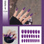 Premium Stiletto Press-On Nails with Glue - 24 Pieces