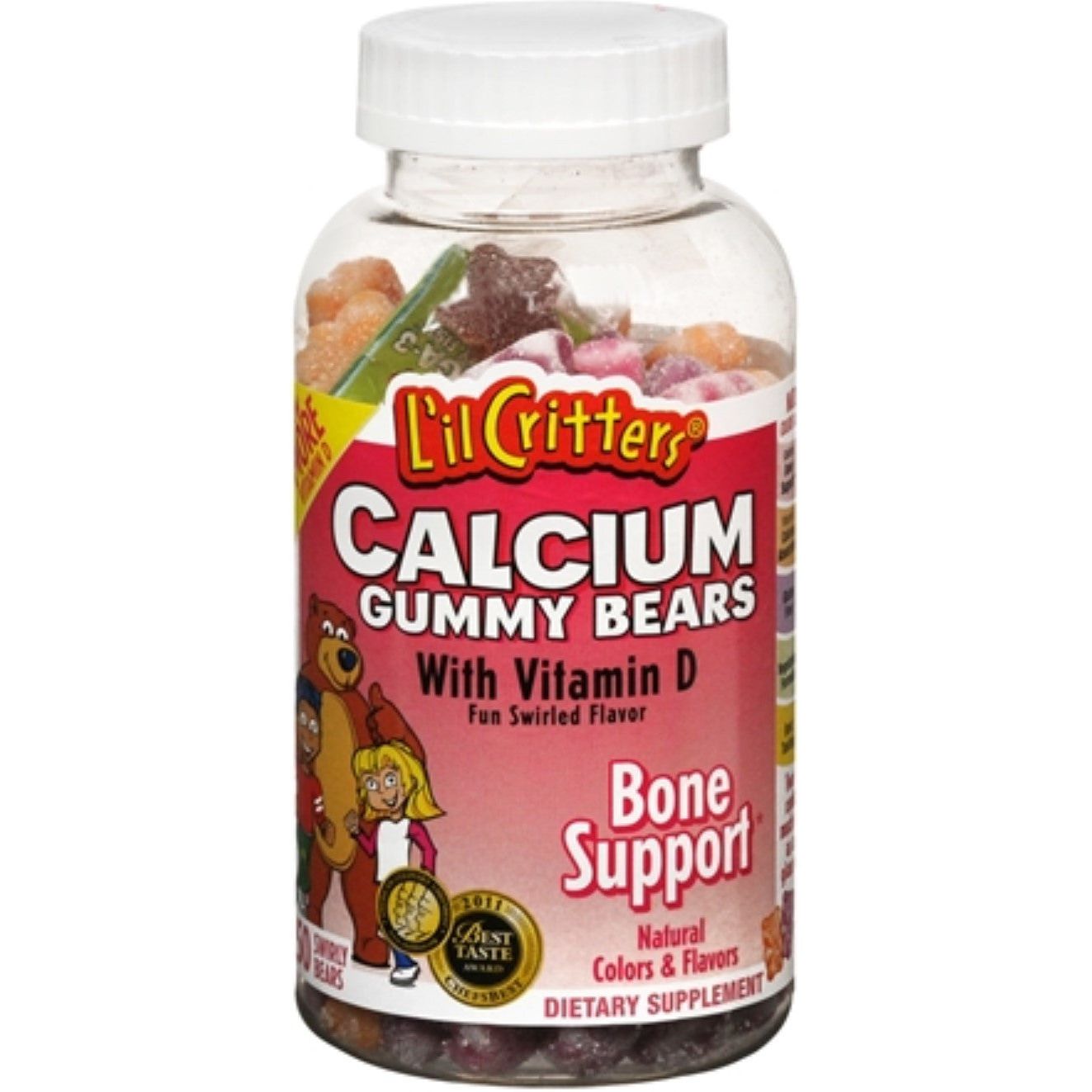 L'il Critters Enfants Oursons Gélifiés au Calcium avec Vitamine D3 - 150 unités