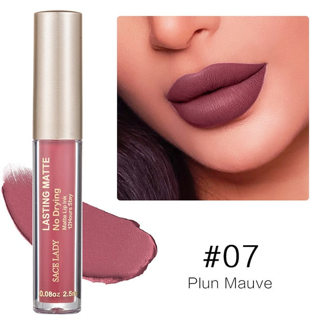 Make Up Waterproof Nude Lipstick Long Lasting Liquid Matte Lipstick Kit Lip Gloss Cosmetics Lipgloss Lip Makeup - Korvel