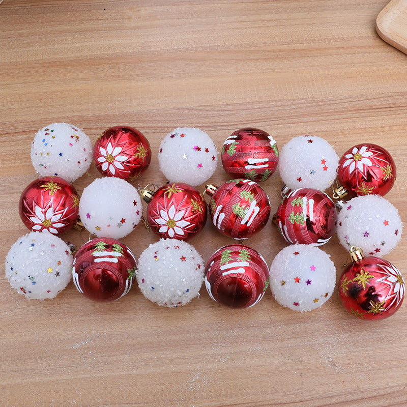 Christmas hanging ball Christmas tree decoration snowflakes five-star Christmas ball accessories combination - Korvel