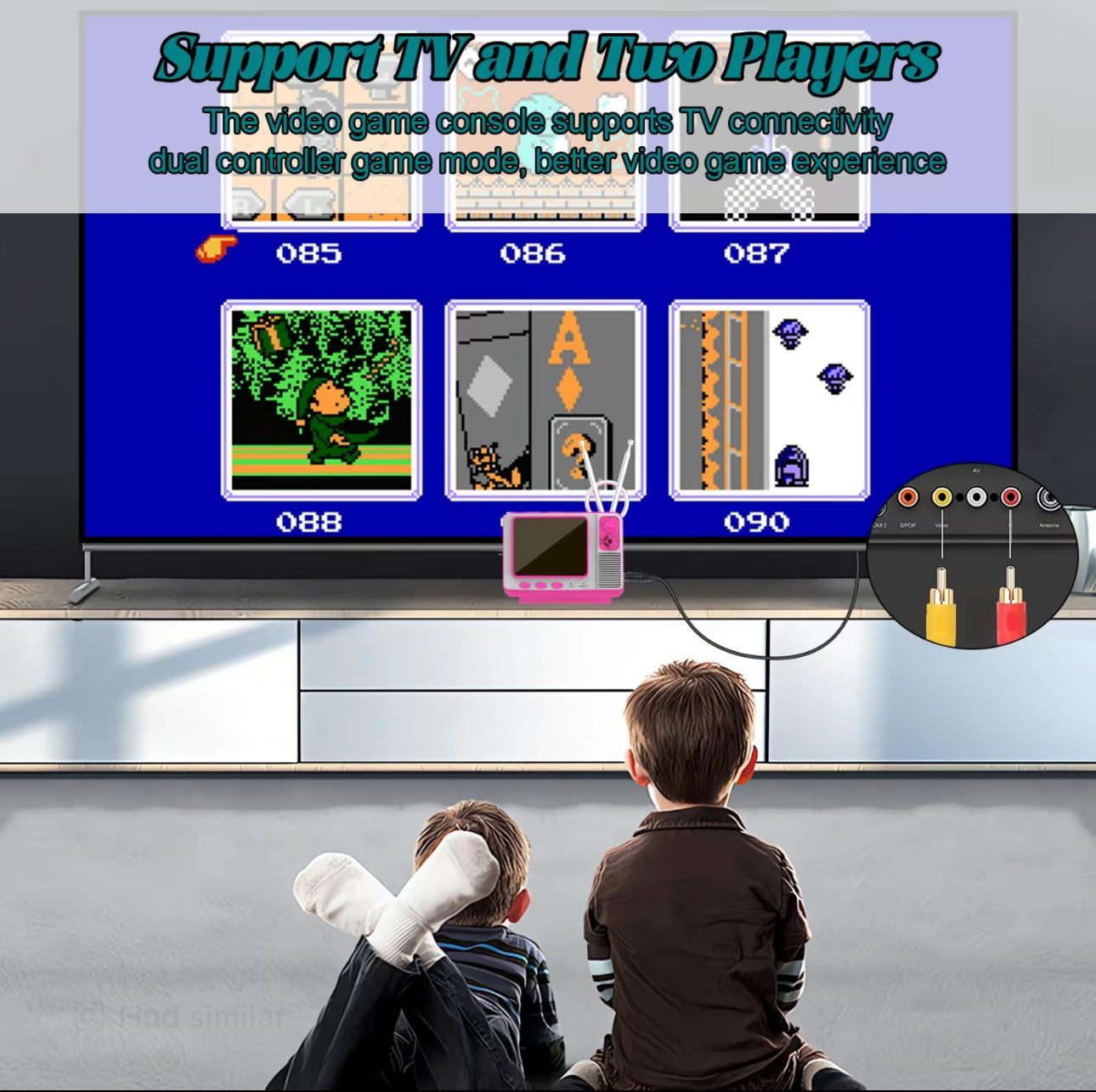 RetroPlay 308 TV Console - Mini Game Console with 308 Games