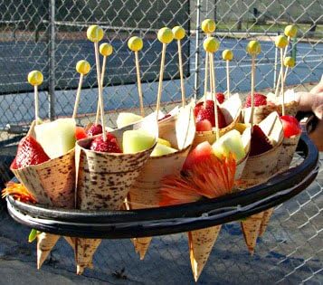 Tennis Ball Bamboo Cocktail Picks - 100 or 1000 Count