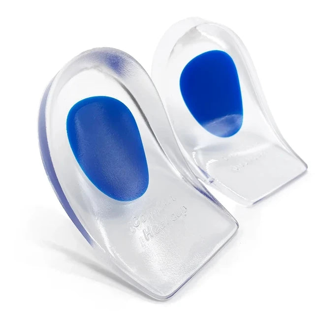 1pair Soft Silicone Gel Lnsoles Men Women TransparentRelieve Foot Pain Heel Lnsoles Foot Massager CareShoe Pad Foot Care Tool - Korvel