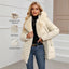 Lightweight Quilted Hooded Puffer Jacket in Apricot