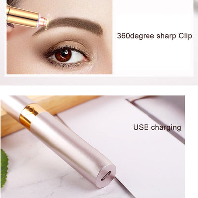 New Electric Eyebrow Trimmer USB Rechargeable Eyebrow Trimmer Easy To Clean Eyebrow Trimmer Shaver Eyebrow Trimmer Epilator - Korvel