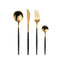 Cutlery Set Stainless Steel Knife Fork Set 24-Piece Tableware Set Golden Steak Knife Fork Spoon 6-Person Set - Korvel