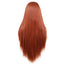Hand Groove 13*2. 350# Chemical Fiber Front Lace Wig Headgear Long Straight Hair Natural Hairline Wig - Korvel