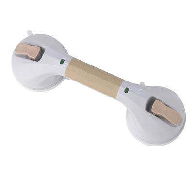 Drive Medical Suction Cup Grab Bar 12 Inch - White and Beige