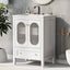 Meuble de salle de bain blanc de 24" avec lavabo et rangement