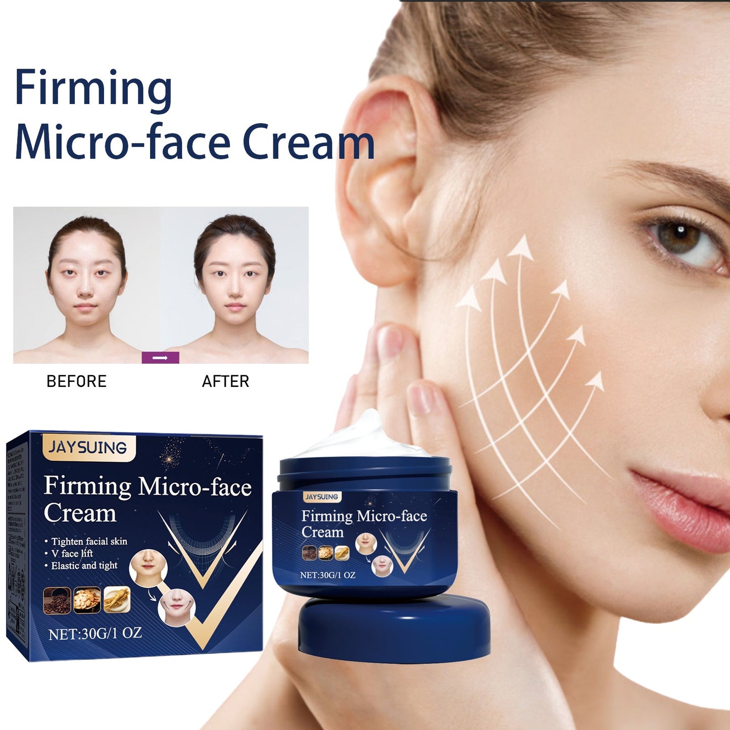 V Face Firming Cream Firming And Moisturizing Facial Contour Chin Facial Skin Massage Treatment Cream - Korvel