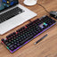 Personalized mechanical keyboard RGB luminous esports game keyboard wired blue axis full 104 key keyboard - Korvel