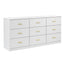 Modern White 9-Drawer Dresser for Bedroom - Ample Storage Wide Chest of Drawers, Sturdy & Safe - Korvel
