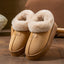 Chaussons en coton à enroulement pour femmes - Bottes de neige épaisses et à la mode