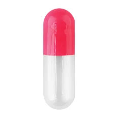 Gélules vides CONI-SNAP, taille 1 (opaque rose/transparent), 5000 unités